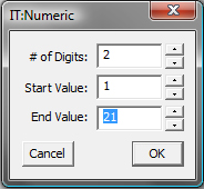 Screen capture of Image Surfer Pro's Numeric Editor