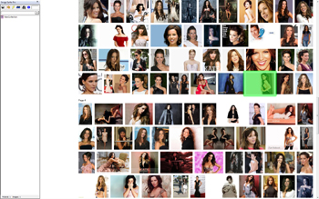 Result of seaching on images for Kate Beckinsale with image we chose highlighted