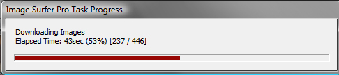 Screen capture of progress bar during image download