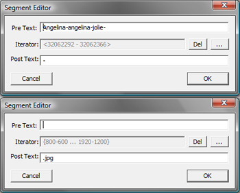 Composit of the two segments after the split directory has been auto ranged.