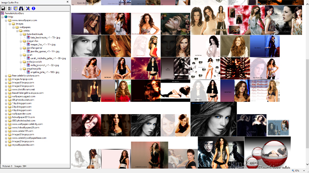 20% zoom of the Expanded View shown when picture of Kate Beckinsale is clicked