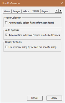 Image Surfer Pro configuration with Auto combine individual files into fusked files turned on