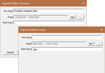 Composit of the two segments after the split directory has been auto ranged.