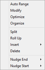 The Edit Selection submenu from the Tools & Settings drop down menu