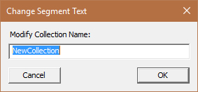 Fusker Collection name edit dialog