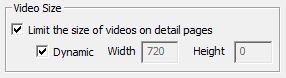 Video Size cut out from Videos Tab of the Image Surfer Pro User Preferences