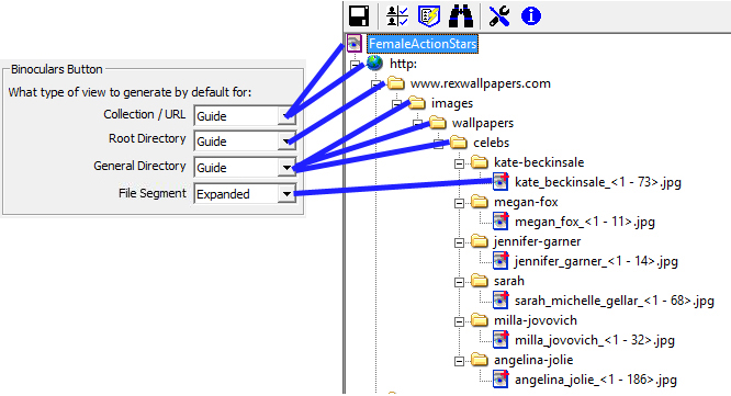 Graphic mapping the segment types to the configuration items